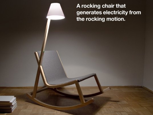 Rocking Chair Uses Motion to Power Attached OLED Lamp